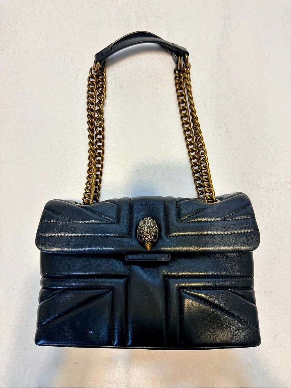 Kurt Geiger Kensington Black Quilted Shoulder Bag